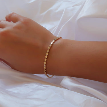 Gold Disc Bracelet
